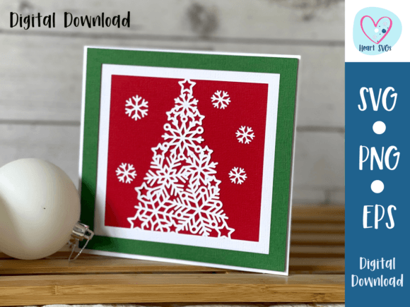 Download Christmas Card -Christmas Tree Snowflake - Christmas Collection