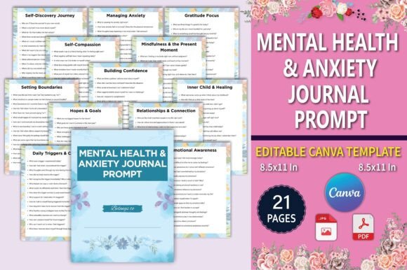 Download Mental Health &amp; Anxiety Journal Prompt - Anxiety journal Collection