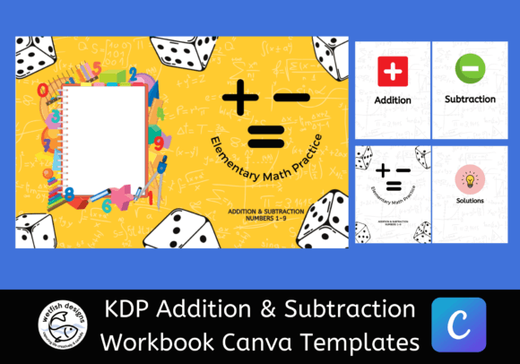 Download Math Workbook Cover Canva Templates: Set One - Canva template Collection