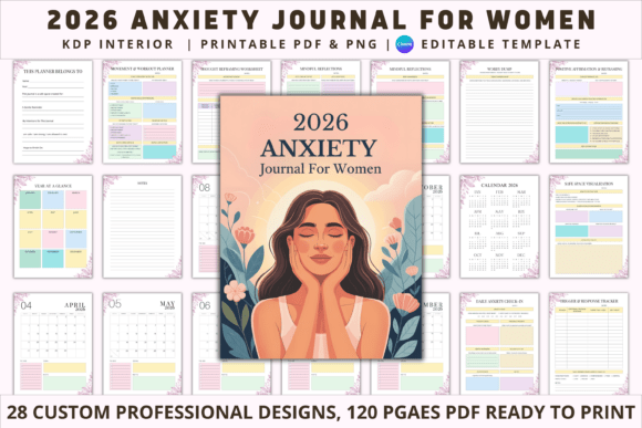 Download 2026 Anxiety Journal for Women - Anxiety journal Collection