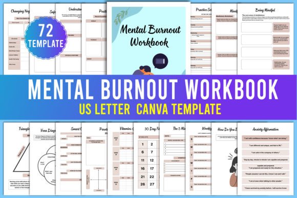 Download Mental Burnout Workbook Canva Templates - Canva template Collection