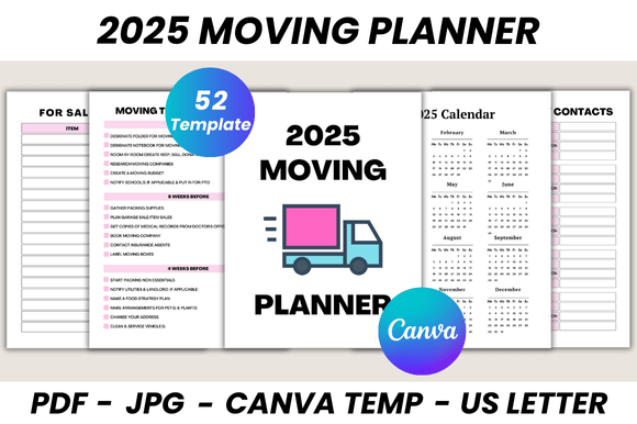 Download 2025 Moving Planner Canva Template - Canva template Collection