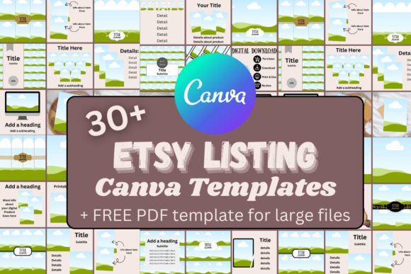 Download 30+ Etsy Listing Canva Template Set +PDF - Canva template Collection