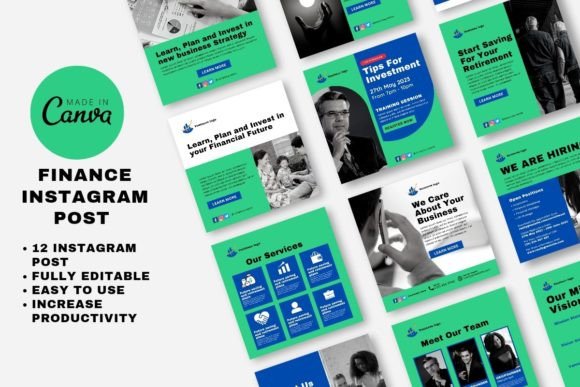 Download Finance Instagram Post | Canva Template - Canva template Collection