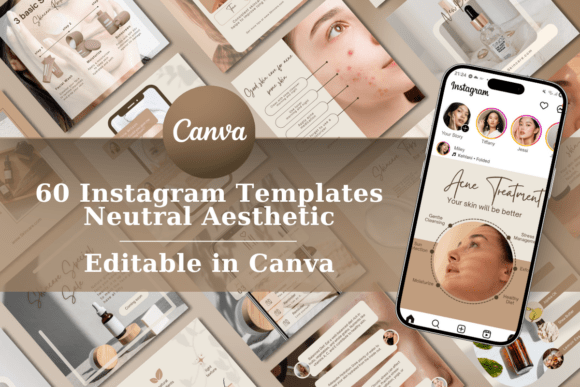 Download Skincare Instagram Canva Templates - Canva template Collection