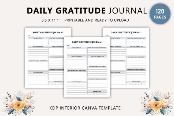 Download Daily Gratitude Journal Canva Template - Canva template Collection
