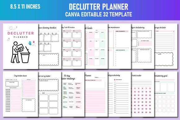Download Declutter Planner Canva KDP - Declutter Collection