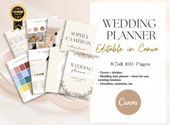 Download Wedding Planner Canva Templates Editable - Canva template Collection