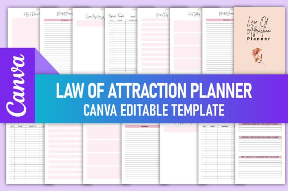 Download Law of Attraction Planner Canva Template - Canva template Collection
