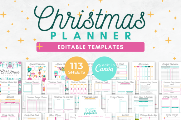 Download Christmas Planner Canva Templates - Canva template Collection