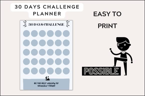 Download 30 Days Challenge Planner Printable - Premium Bundle