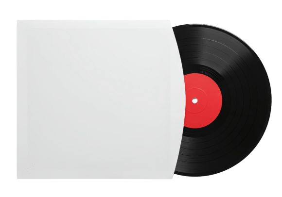 Download Vinyl Record with Blank Sleeve on PNG - Blank Collection