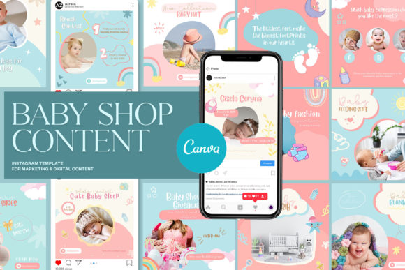Download Baby Content Instagram | CANVA Templates - Canva template Collection